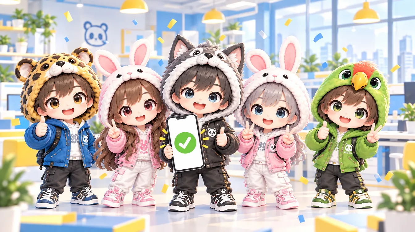 AI社員たちが喜んでいる絵